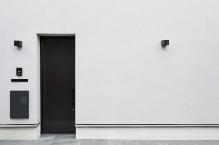 Hauswand eines Einfamilienhauses